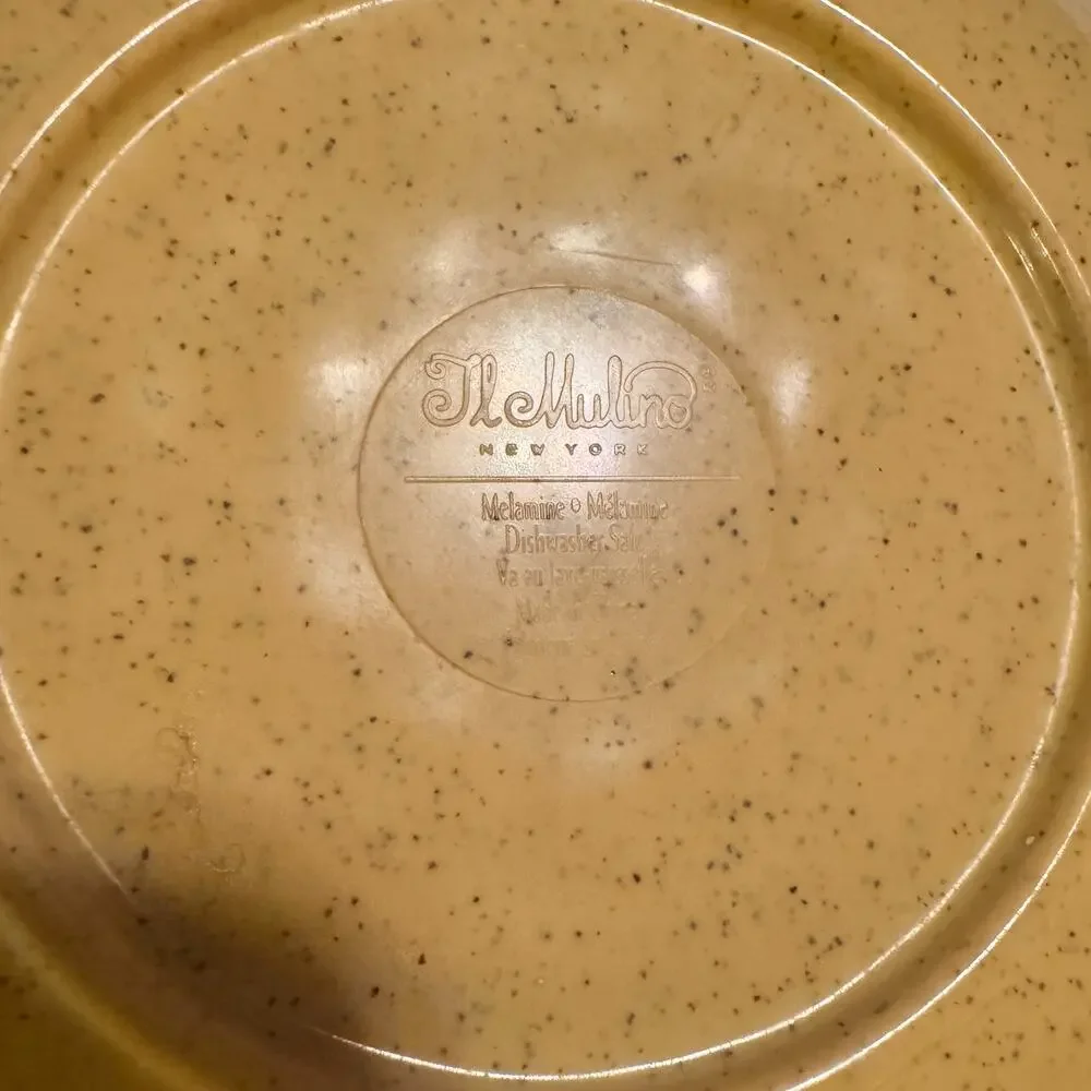 VTG Il Mulino New York Melamine Bowl Speckled Brown Cereal 8